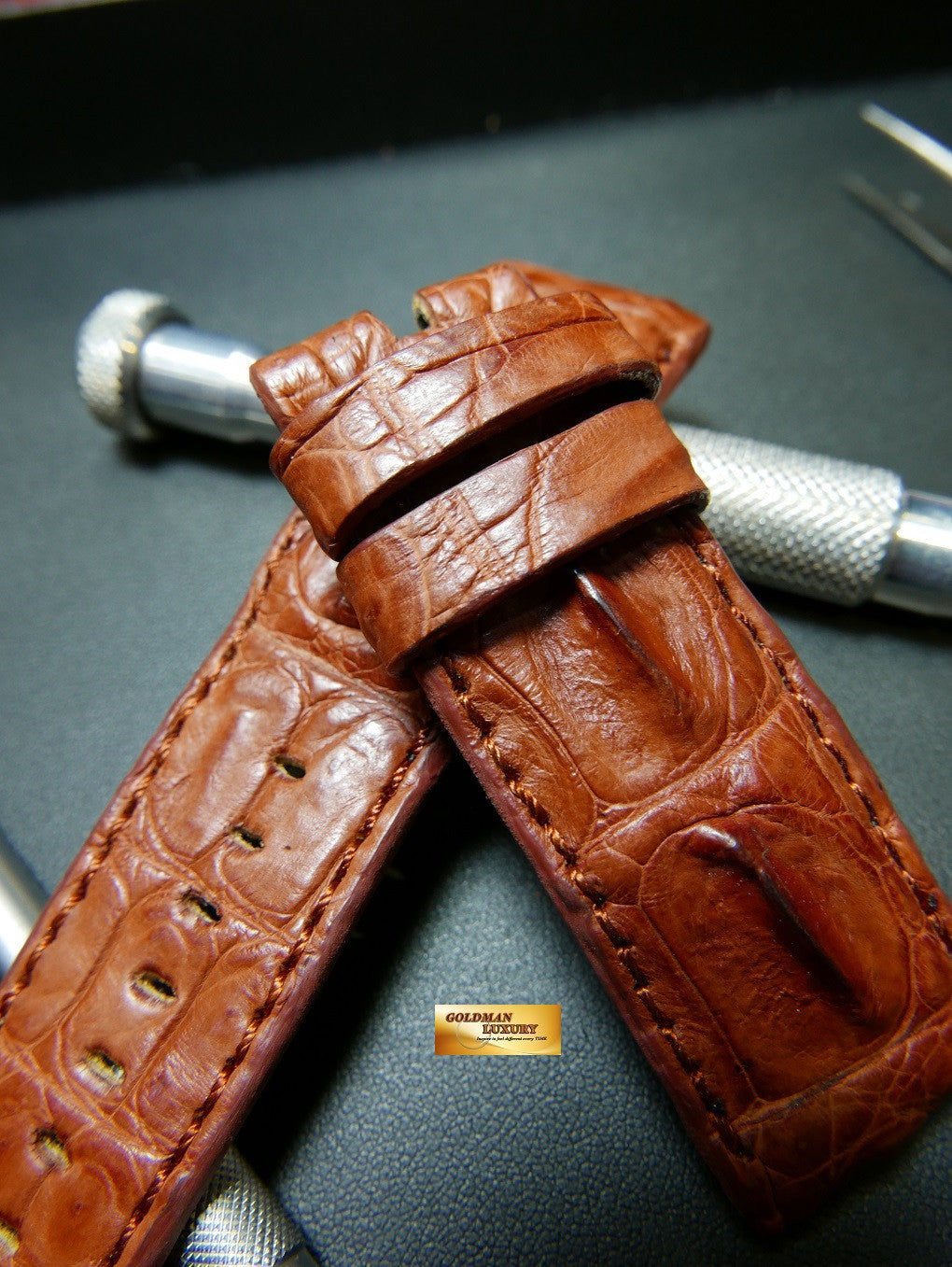 PANERAI HORNBACK ALLIGATOR STRAP RED BROWN