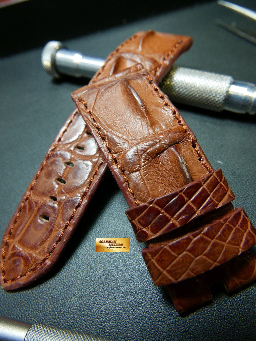 PANERAI HORNBACK ALLIGATOR STRAP TAN BROWN