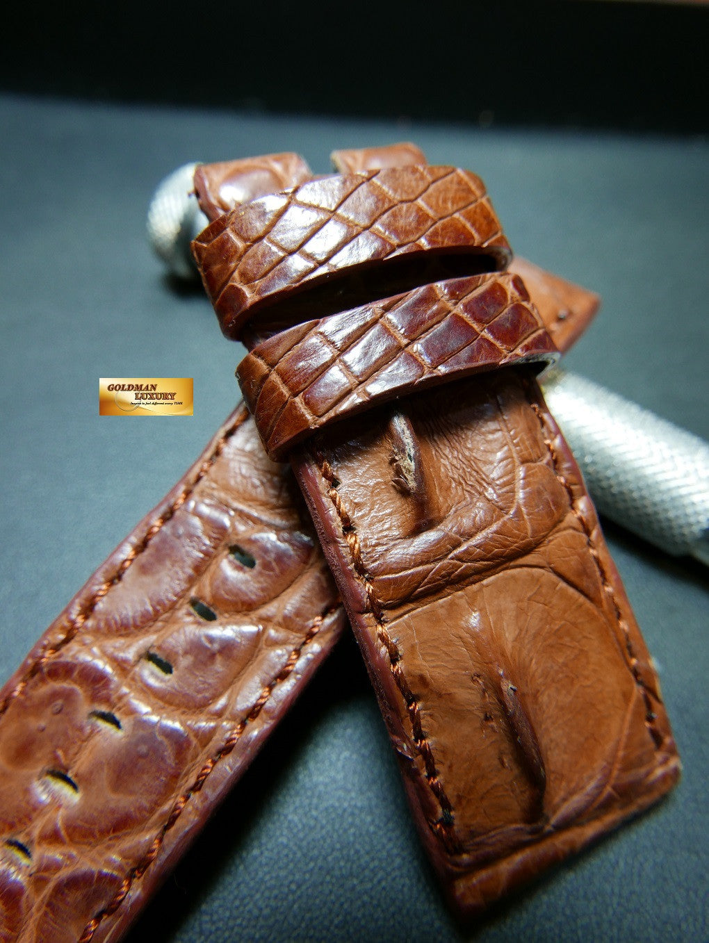 PANERAI HORNBACK ALLIGATOR STRAP TAN BROWN
