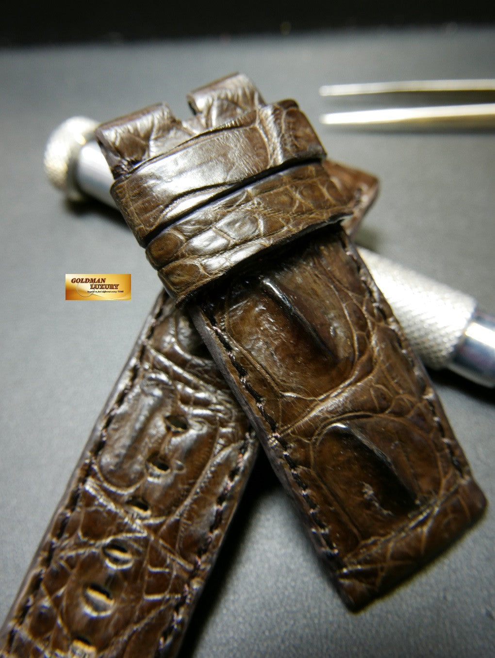 PANERAI HORNBACK ALLIGATOR STRAP DARK BROWN
