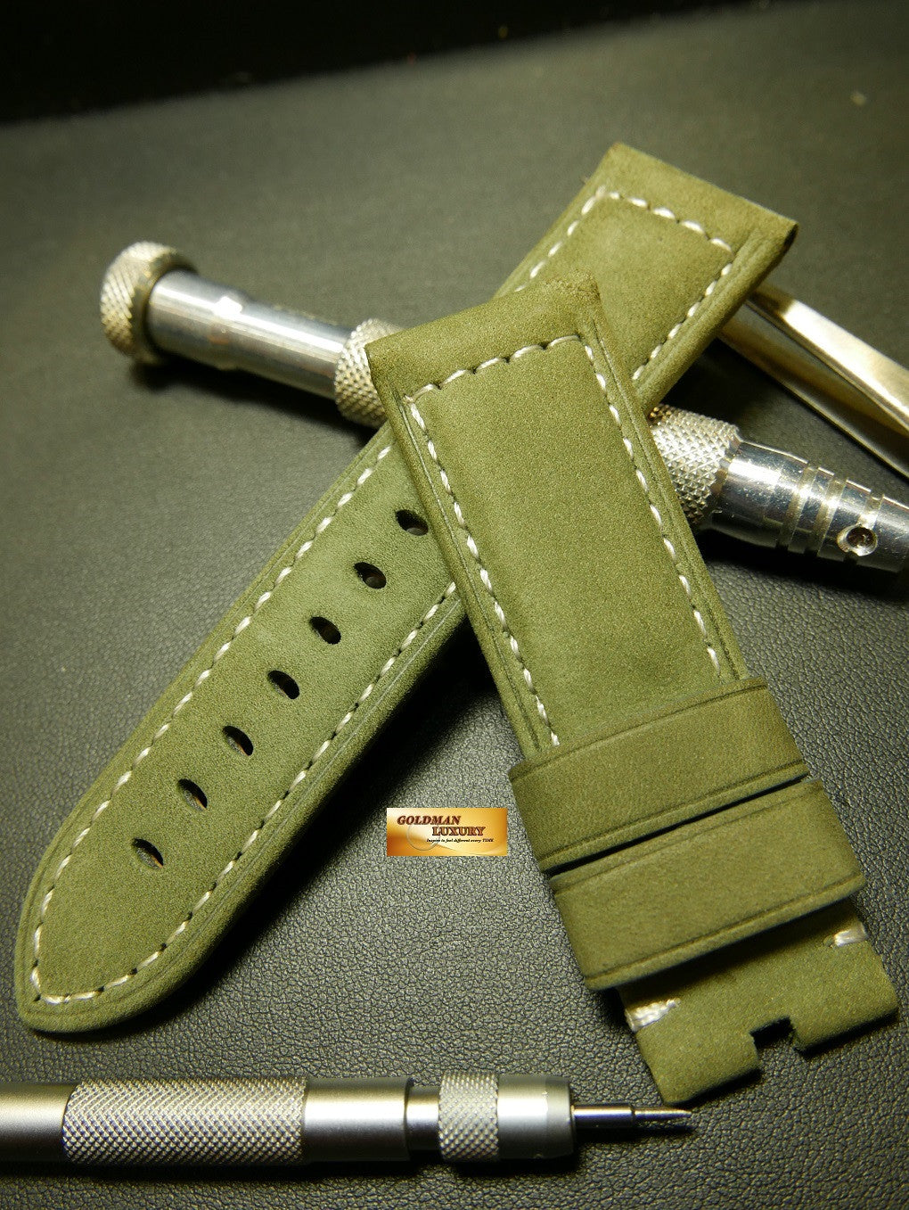 PANERAI STRAP SUEDE GREEN Goldman Luxury